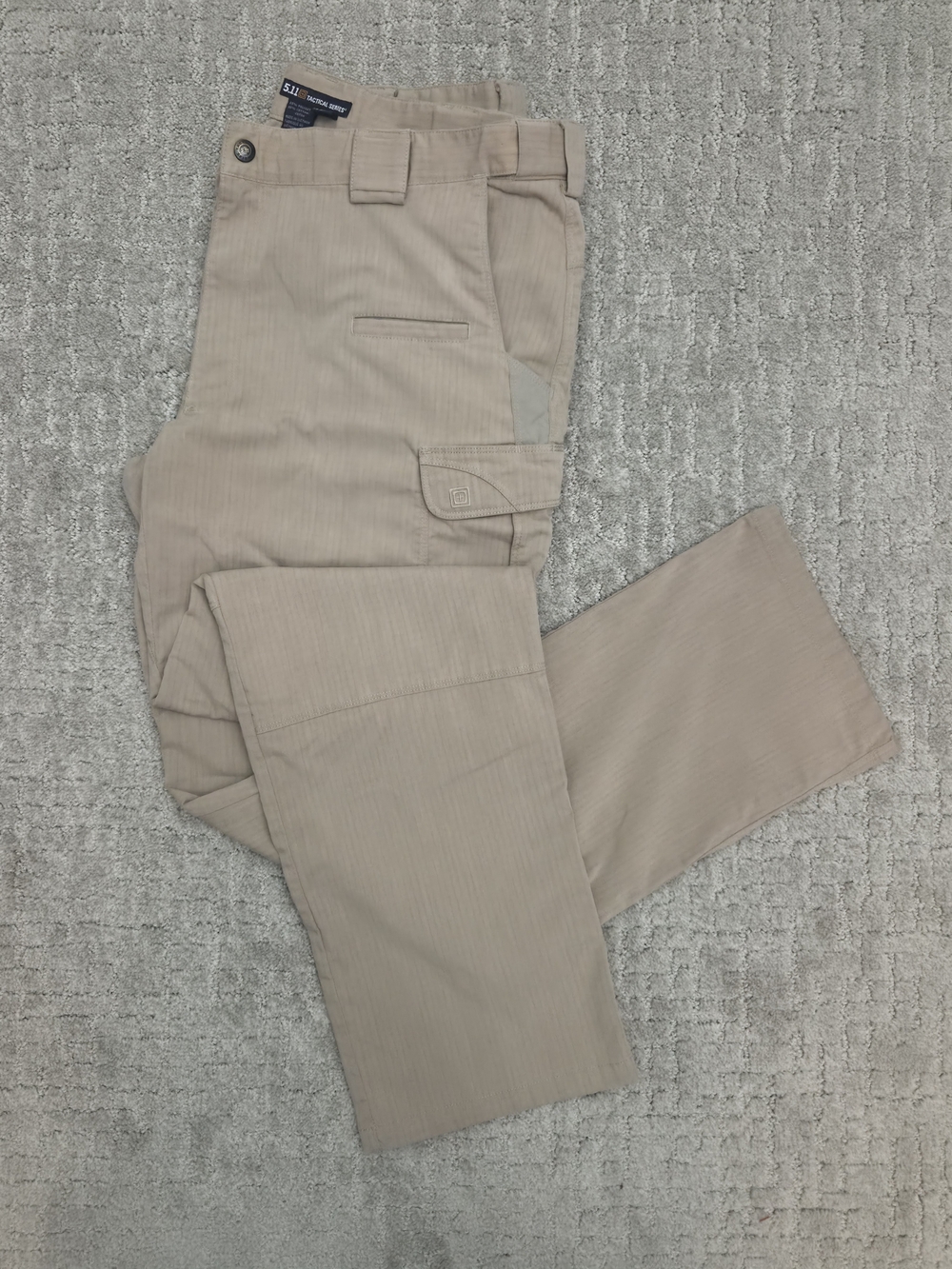 5.11 Tactical Series Mens Pants 38x34 Khaki Beige Cargo Ripstop Workwear